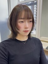 ユーフォリア 銀座(Euphoria)&nbsp;▲くびれミディアムレイヤー小顔効果ヘア　オリーブブラウン