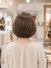 【紫外線ケアに◎】カット+明るい白髪染め+髪質改善TR+ナノバブル洗浄