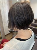 前下がりボブのマーメイドアッシュ