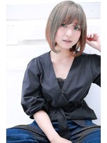 ラフィスヘアー パレス 宮崎店(La fith hair palace)&nbsp;【Lafith】オレンジベージュカラー×ボブスタイル