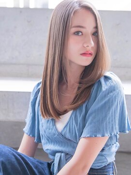 ロジッタ(ROJITHA) 【ROJITHA】大人かわいい アッシュベージュ× さらツヤロング