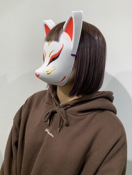 コマ(coma) 【coma中野】丸みショートボブ_ココアブラウンフリンジウェーブ