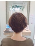 20代30代40代大人可愛い★無造作カール×小顔ひし形ショート