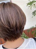 20代30代40代ショートスタイルグレージュカラー