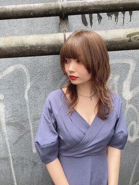 リアイス(Re:ICE) ミニウルフ/くすみブルー/流れるレイヤー/インナーハイライト