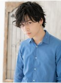 ≪mod's men≫モテ抜け感ヘア☆ランダムパーマ風黒髪マッシュc