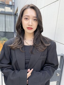 トルネード(TORNADO) 韓国風ヘア 似合わせカット くびれヘア グレージュブラウンM1020