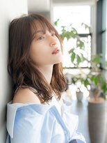 オースティン 流山おおたかの森(AUSTIN)&nbsp;大人かわいい前髪セシルカットココアブラウンフリンジウェーブ