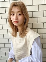 ネオリーブ アンド 渋谷店(Neolive &)&nbsp;斜めバング/グレージュカラー/シルキーベージュ/韓国/渋谷