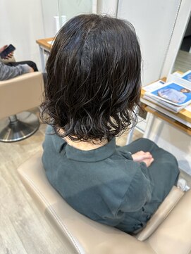 ジュエ ヘアー デザイン(Jue hair design) コテ巻き風ボブパーマ