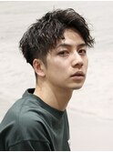 新定番波巻きツイストスパイラルパーマアップバングショート