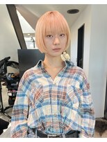 トレス(TRESS)&nbsp;内巻きボブ　切りっぱなし　ハイトーンカラー　ブラウンベージ