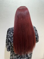 アジールヘア 池袋東口店(agir hair)&nbsp;透明感カラー★ダブルカラーブリーチワインレッド丸型美髪池袋
