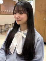 ビューブルー 亀戸錦糸町(VIEW BLUE)&nbsp;美髪カールシアーカラーパープルブラックエアリーロングセミディ