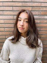 ヴァージ(Verge)&nbsp;レイヤーカット/ウェーブパーマ/前髪/こなれミディ[代官山駅]