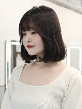 シーテ(Ciete) マロンベージュレイヤーくすみグレージュ韓国巻き前髪20代30代