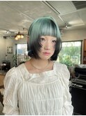 ターコイズ/エンドカラー/ブルーカラー/ダブルカラー/ハイトーン