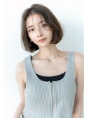 20代30代/大人可愛い/前下がりショートボブ/小顔丸い/ボブ