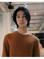 メゾンアクア 表参道(Maison ACQUA)&nbsp;=メンズボブ/フェザーパーマ／MEN’S HAIR/ブルーブラック