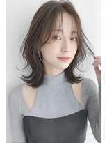 ノイエ 原宿 北参道(NoIE)&nbsp;ミディアムレイヤーハッシュカットココアブラウンダークグレー