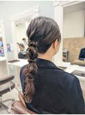 お呼ばれ編みおろしヘアセット