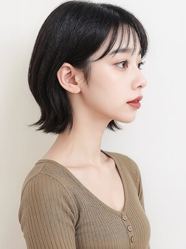 カバーヘアアンドスパ ブリス 浦和(COVER HAIR&SPA bliss) ひし形くびれショートカットレイヤー黒髪ボブ夏20代30代p浦和