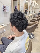アンプヘアー 六地蔵店(unpeu hair)&nbsp;メンズベリーショート×ツイストパーマ 【宇治 六地蔵】