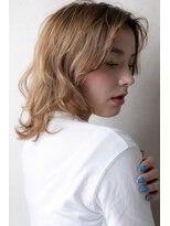 カバーヘア ブリス 上尾西口店(COVER HAIR bliss)&nbsp;外国人風ゴールドベージュ小顔鎖骨ミディアムZ上尾10代20代30代