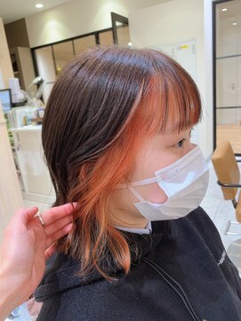 ヘアーフォトギフト(HAIR×PHOTO gift.) インナーカラー/フレーミングカラー/オレンジカラー