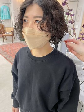 ヘアー アイス カンナ(HAIR ICI Canna) ハードパーマのボブスタイル