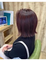 カミケンネクスト(kamiken.next)&nbsp;外ハネ切りっぱなしボブ大人ピンクカラー【カミケンネクスト】