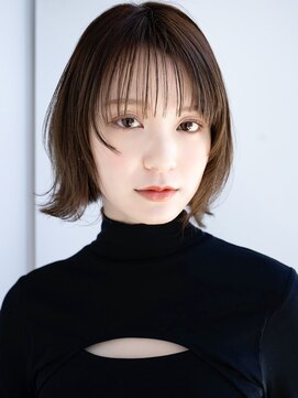 エインアンリー 表参道(AIN.ANLY.) フェイスレイヤーハッシュカットくびれボブパーマ薄めバング