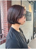 秋カラーにボブ