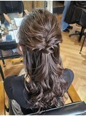 セットアップ_ヘアセット_ゆるふわ_パーティーヘア
