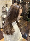 レイヤーカット×セピアグレージュ