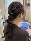 お呼ばれヘアアレンジ大人かわいい×ロープシニヨン