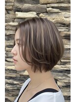 レーブ 大宮店(reve)&nbsp;前髪なしボブ　ハイライト