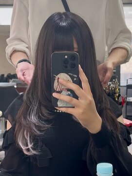 オズ 梅田店(OZ) レイヤーカット×インナーシルバー/スーパー人毛エクステ80枚