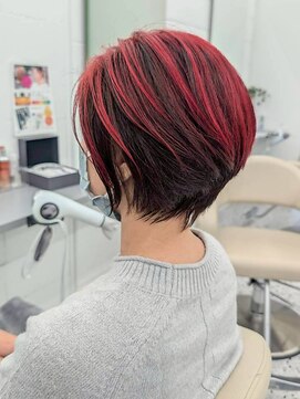 エニフォーイーストハム(Eni for eastham) デザインカラー/ハイライト/レッド/ショートレイヤー