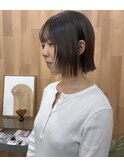 顔まわりレイヤー×外ハネボブ