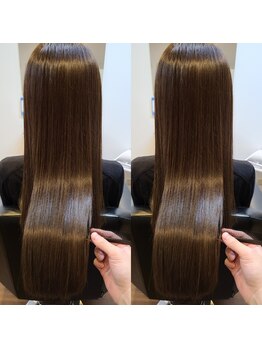 ブロック(BLOCK)の写真/【三宮5分】縮毛矯正に髪質改善を組み合わせた美髪縮毛矯正で憧れの美しい艶髪ストレートへと導きます◇