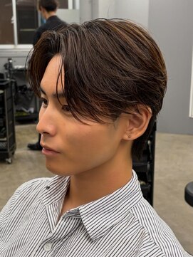 エルマーク 京都駅前(L-MARK) センターパート/ニュアンスパーマ/フェザーパーマ/メンズ