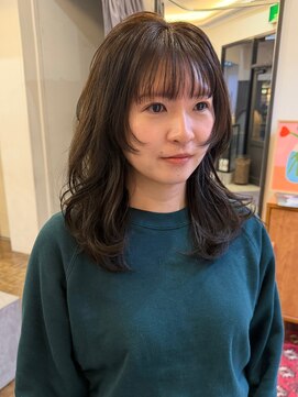 ヘアーアイスカルテット(HAIR ICI QUARTET) 春◎ロングレイヤー×透明感オリーブグレージュ