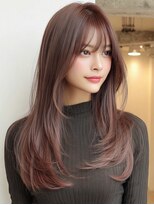 モモ(momo)&nbsp;ロング韓国ヘア美髪前髪カットおくれ毛_m0001