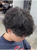 熊本メンズサロン シャドウパーマ 波巻きスパイラル