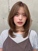 ラフ フロム ガーデン(Laf from GARDEN)&nbsp;くびれミディアム/レイヤー/顔周り/小顔/ベージュ/20代30代