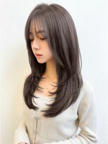 ルノヘアー(Lunohair)&nbsp;大人可愛い韓国風レイヤーカット×艶髪×秋カラー
