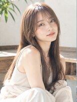 ドット ヘアー(dot.hair) 艶髪ストレート / シースルーバング / ベージュカラー