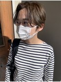 担当西田 ハンサムショート センターパート くせ毛