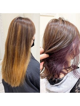 アヴァンス 天王寺店(AVANCE.) 印象の違い×インナーカラー×パープルアッシュ